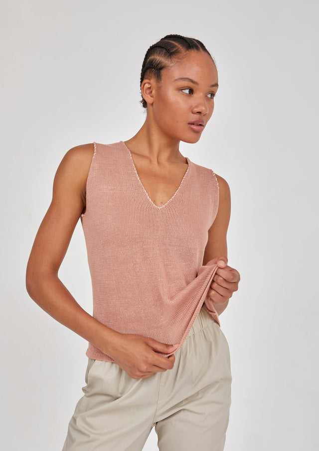 V-Neck Knitted Top