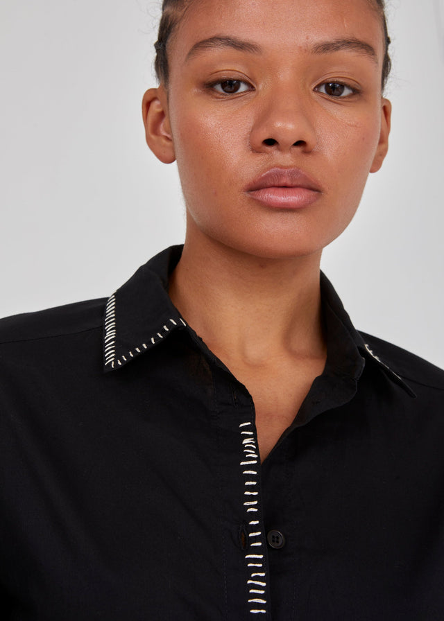 Stitched Button-Down Shirt