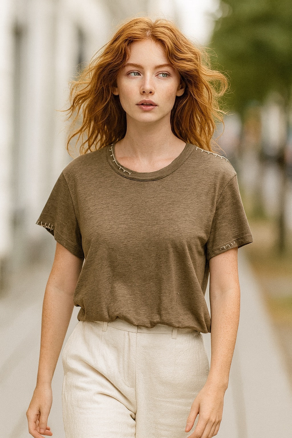 טישרט פשתן בלנקט