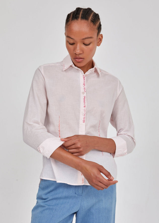 Stitched Button-Down Shirt