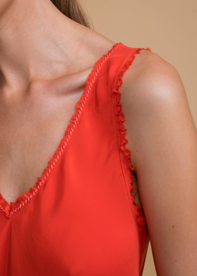Silk V-neck top