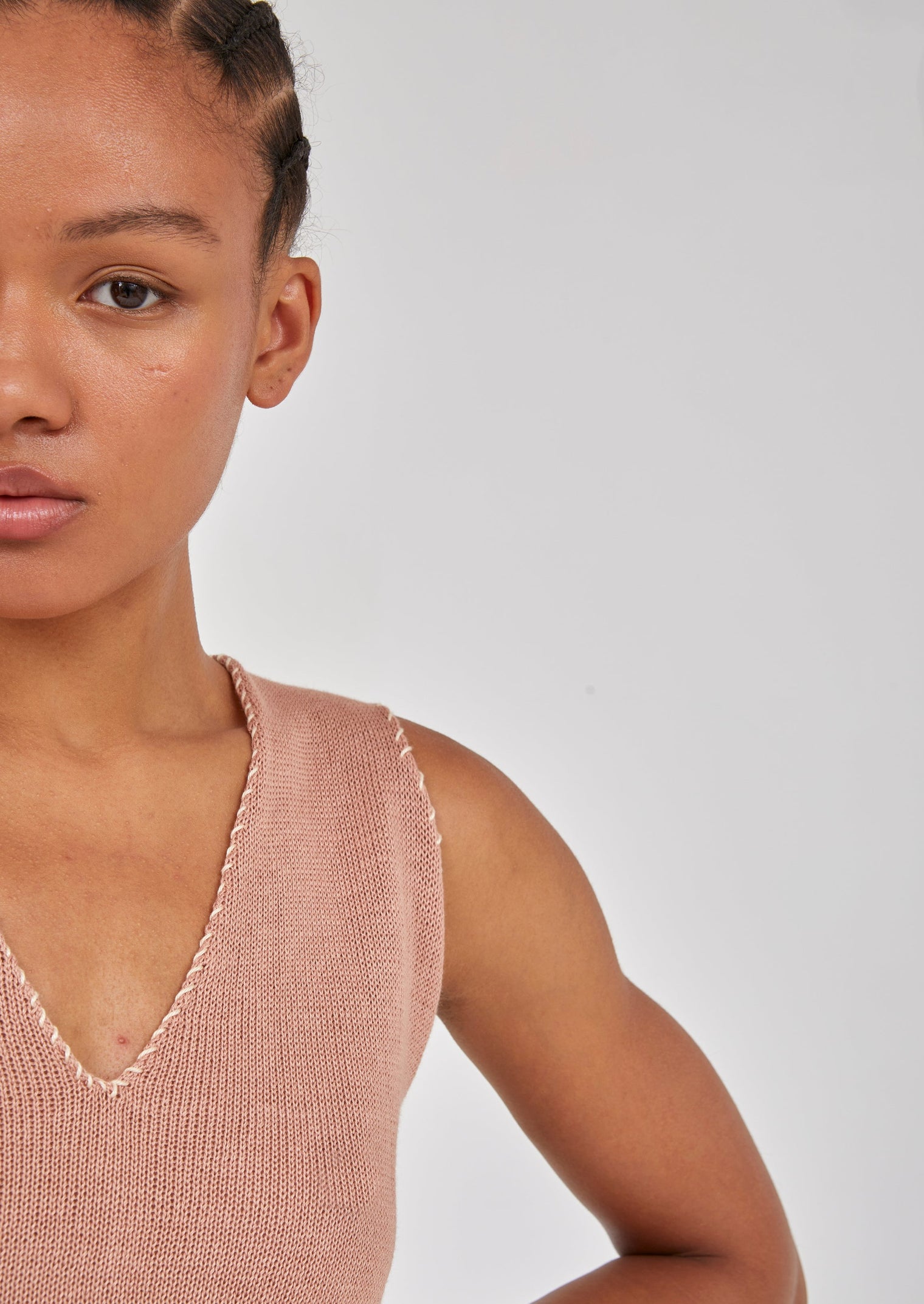 V-Neck Knitted Top
