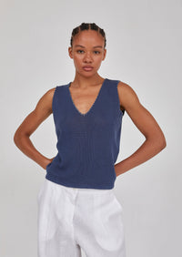 V-Neck Knitted Top