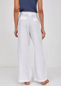 Wide-Legged Linen Trousers