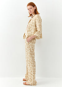 Printed linen jacket
