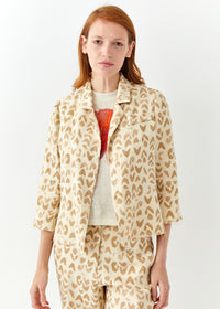 Printed linen jacket