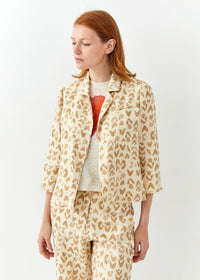 Printed linen jacket