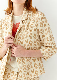 Printed linen jacket