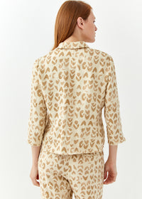 Printed linen jacket