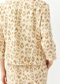 Printed linen jacket