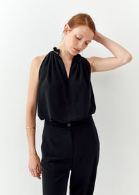 Embroidered Ruched Shirt