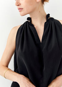 Embroidered Ruched Shirt