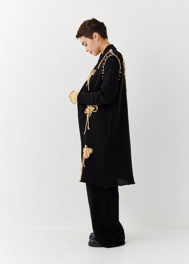 Long floral cardigan
