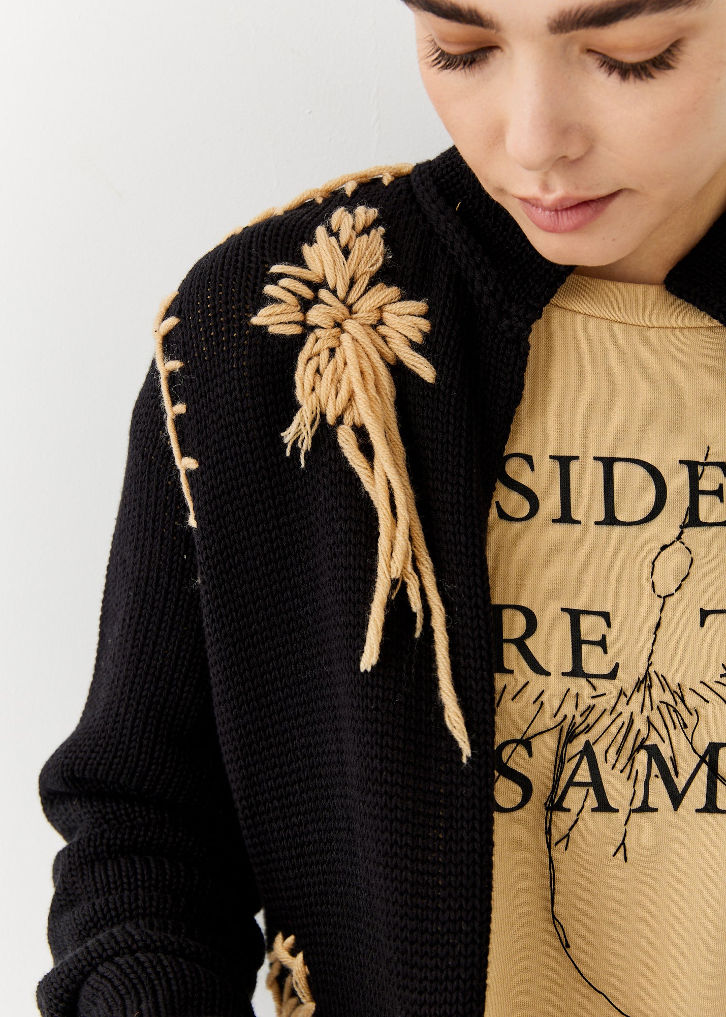 Long floral cardigan