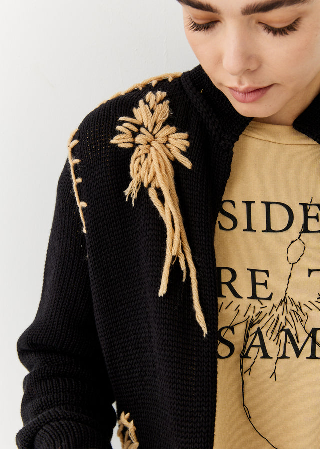 Long floral cardigan