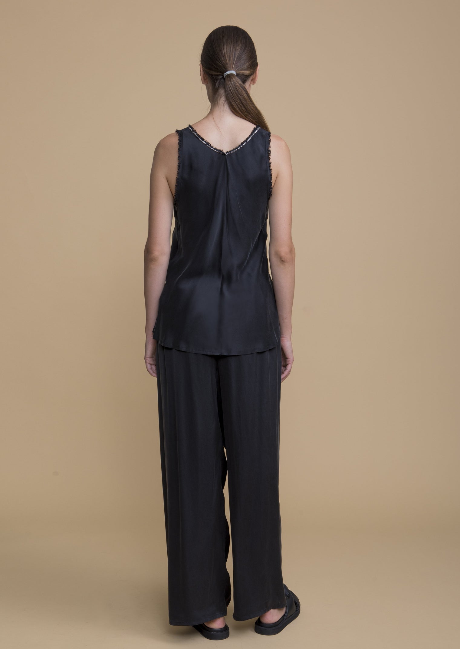 Silk V-neck top