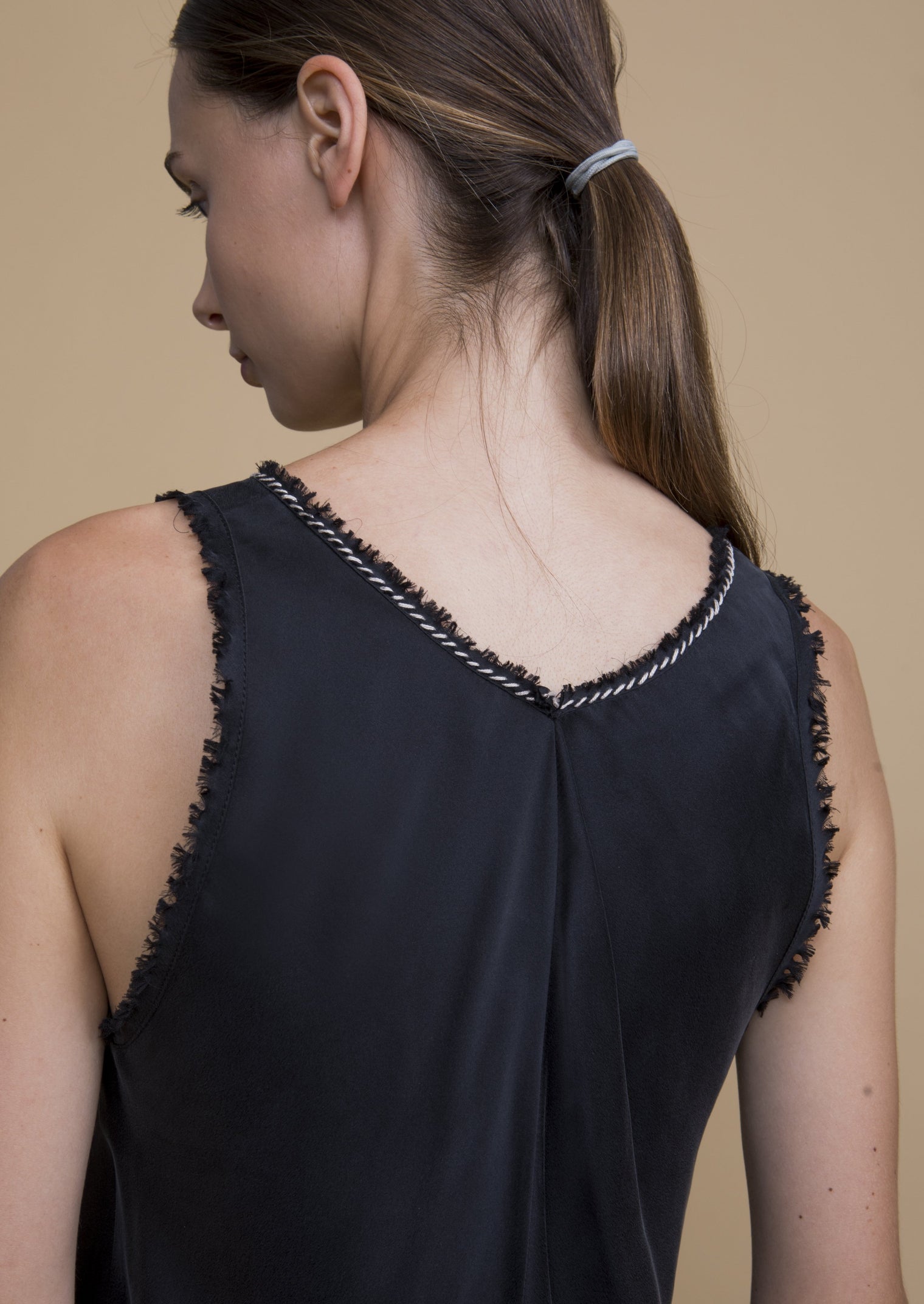 Silk V-neck top