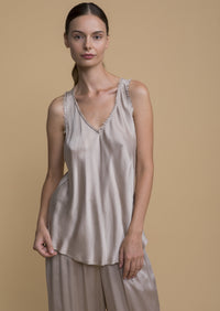 Silk V-neck top