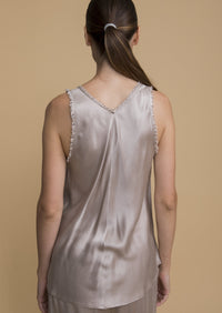 Silk V-neck top