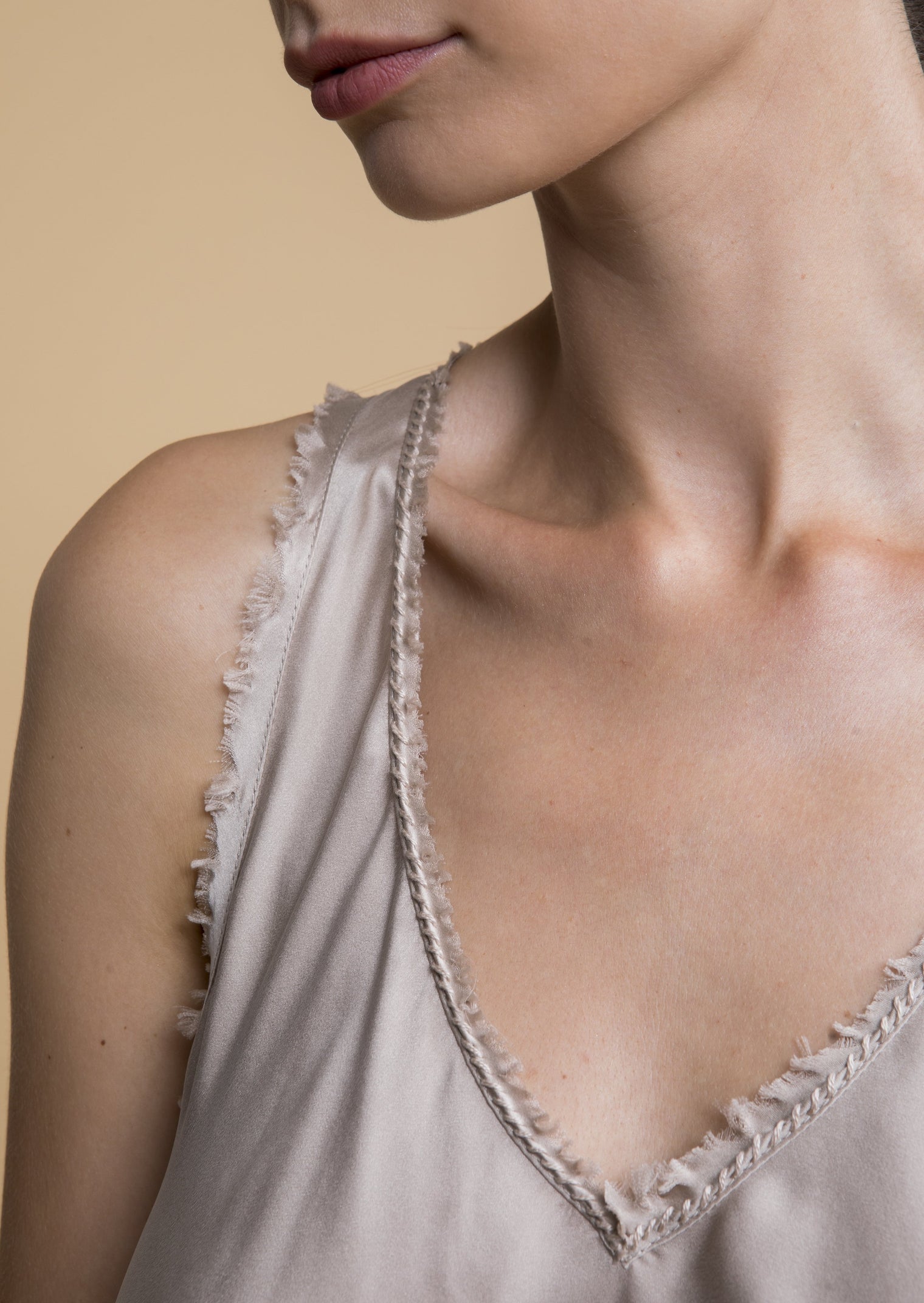 Silk V-neck top