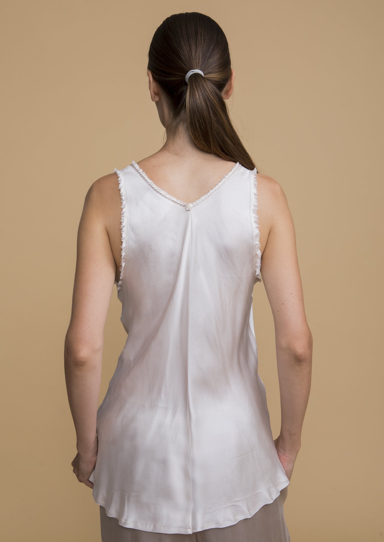 Silk V-neck top