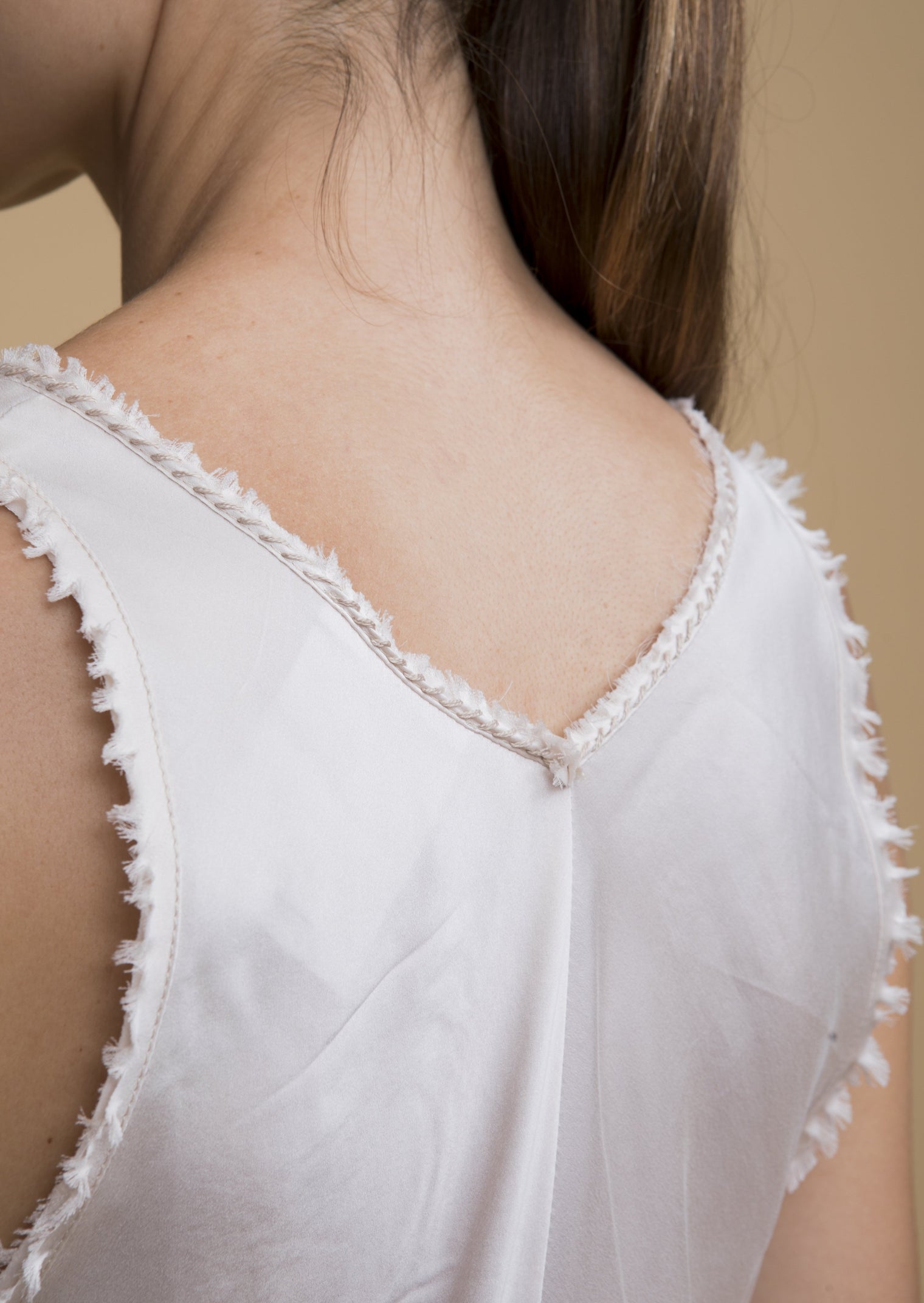 Silk V-neck top